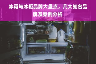 冰箱与冰柜品牌大盘点，几大知名品牌及案例分析