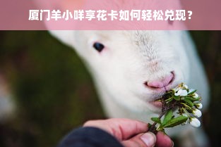 厦门羊小咩享花卡如何轻松兑现？