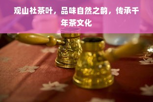 观山社茶叶，品味自然之韵，传承千年茶文化