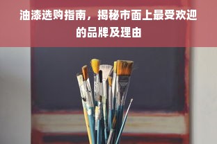 油漆选购指南，揭秘市面上最受欢迎的品牌及理由