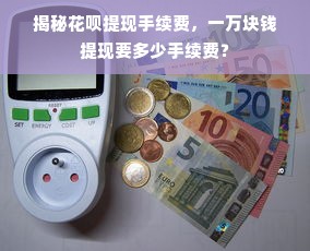 揭秘花呗提现手续费，一万块钱提现要多少手续费？