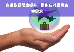 白条取现额度提升，助你应对紧急资金需求