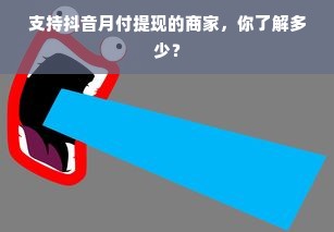 支持抖音月付提现的商家，你了解多少？