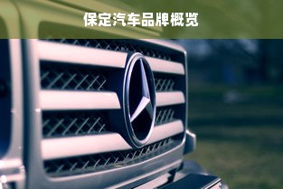 保定汽车品牌概览