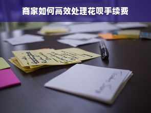 商家如何高效处理花呗手续费