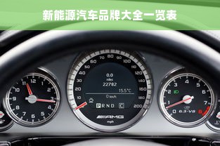 新能源汽车品牌大全一览表