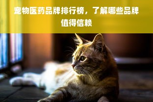 宠物医药品牌排行榜，了解哪些品牌值得信赖