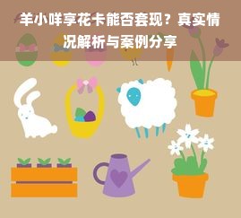 羊小咩享花卡能否套现？真实情况解析与案例分享