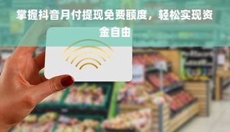 掌握抖音月付提现免费额度，轻松实现资金自由