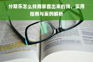 分期乐怎么找商家套出来的钱，实用指南与案例解析
