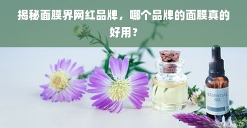 揭秘面膜界网红品牌，哪个品牌的面膜真的好用？