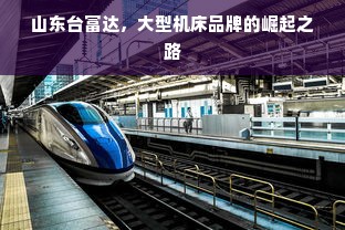 山东台富达,大型机床品牌的崛起之路