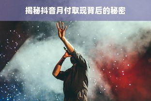 揭秘抖音月付取现背后的秘密