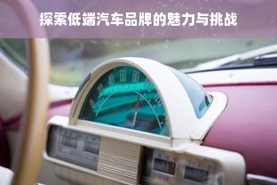 探索低端汽车品牌的魅力与挑战