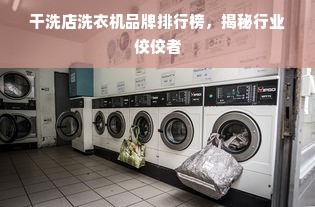 干洗店洗衣机品牌排行榜，揭秘行业佼佼者