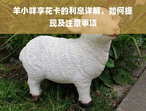 羊小咩享花卡的利息详解，如何提现及注意事项
