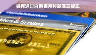 如何通过白条每月付款实现提现