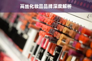 高丝化妆品品牌深度解析
