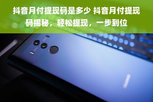 抖音月付提现码是多少 抖音月付提现码揭秘，轻松提现，一步到位