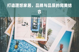打造理想家居，品牌与品质的完美结合
