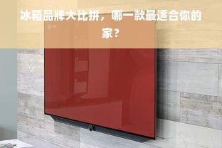 冰箱品牌大比拼，哪一款最适合你的家？