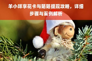 羊小咩享花卡与陌陌提现攻略，详细步骤与案例解析