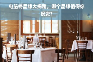 电脑椅品牌大揭秘，哪个品牌值得你投资？