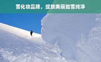雪化妆品牌，绽放美丽如雪纯净