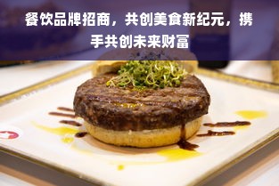 餐饮品牌招商，共创美食新纪元，携手共创未来财富