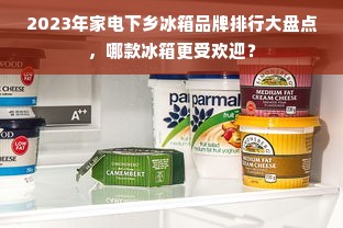 2023年家电下乡冰箱品牌排行大盘点，哪款冰箱更受欢迎？