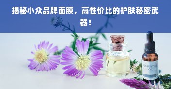 揭秘小众品牌面膜，高性价比的护肤秘密武器！