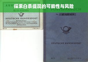 探索白条提现的可能性与风险