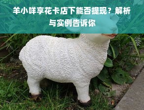 羊小咩享花卡店下能否提现？解析与实例告诉你