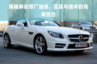 揭秘奔驰原厂油漆，品质与技术的完美结合