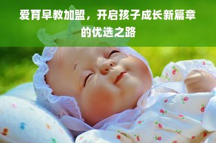 爱育早教加盟，开启孩子成长新篇章的优选之路