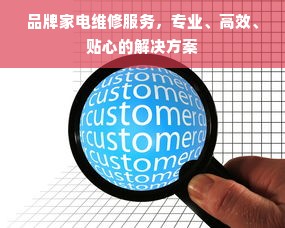 品牌家电维修服务，专业、高效、贴心的解决方案