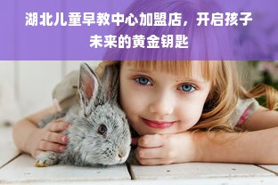 湖北儿童早教中心加盟店，开启孩子未来的黄金钥匙
