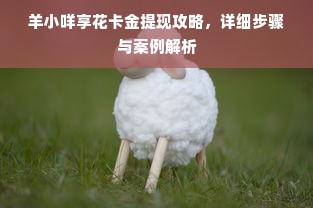 羊小咩享花卡金提现攻略，详细步骤与案例解析