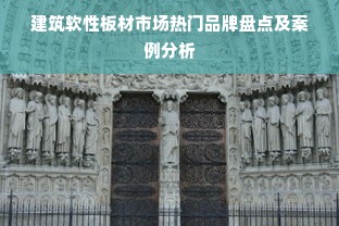 建筑软性板材市场热门品牌盘点及案例分析