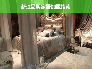 浙江品牌家居加盟指南