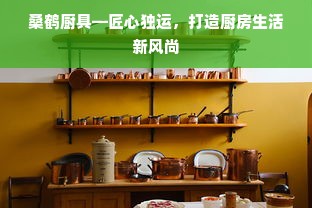 桑鹤厨具—匠心独运，打造厨房生活新风尚