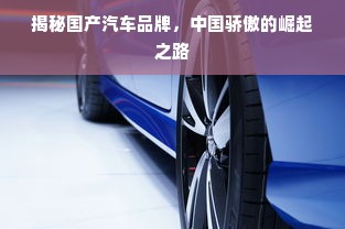 揭秘国产汽车品牌，中国骄傲的崛起之路