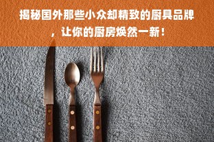 揭秘国外那些小众却精致的厨具品牌，让你的厨房焕然一新！