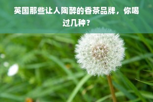 英国那些让人陶醉的香茶品牌，你喝过几种？
