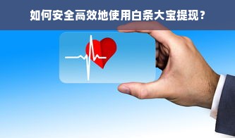 如何安全高效地使用白条大宝提现？