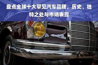 盘点全球十大罕见汽车品牌，历史、独特之处与市场表现