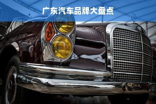 广东汽车品牌大盘点