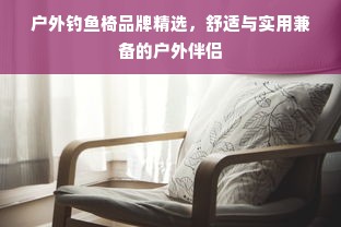 户外钓鱼椅品牌精选，舒适与实用兼备的户外伴侣