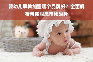 婴幼儿早教加盟哪个品牌好？全面解析带你洞悉市场趋势