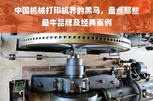 中国机械打印机界的黑马，盘点那些最牛品牌及经典案例